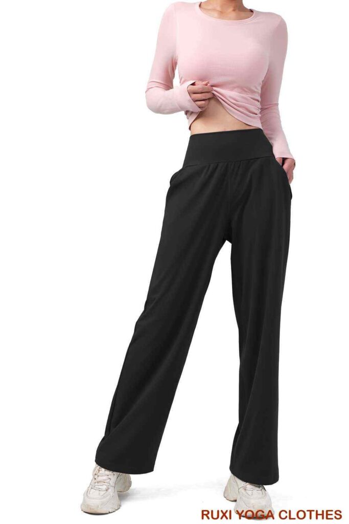 氨纶喇叭紧身裤工厂采购批发外贸一件代发