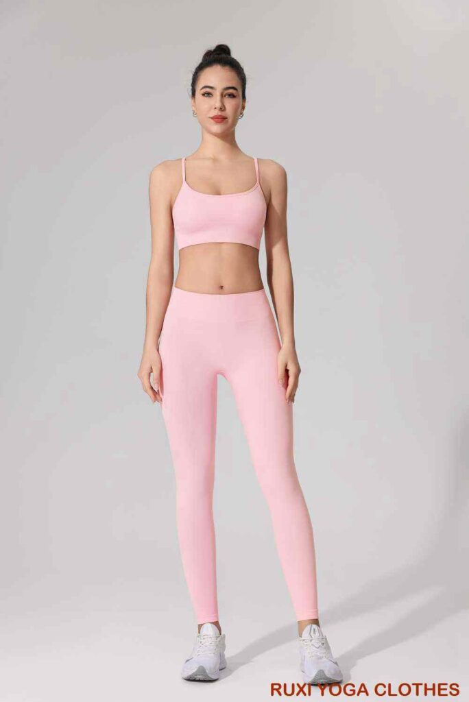 蓝绿色瑜伽裤出口生产厂家工厂供应商推荐